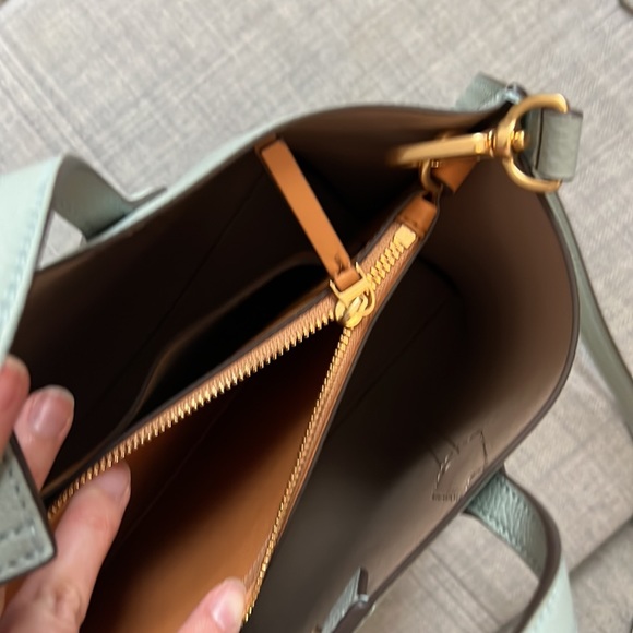 Tory Burch Small Perry Triple Compartment Tote Bag in Blue Celadon - Picture 12 of 15